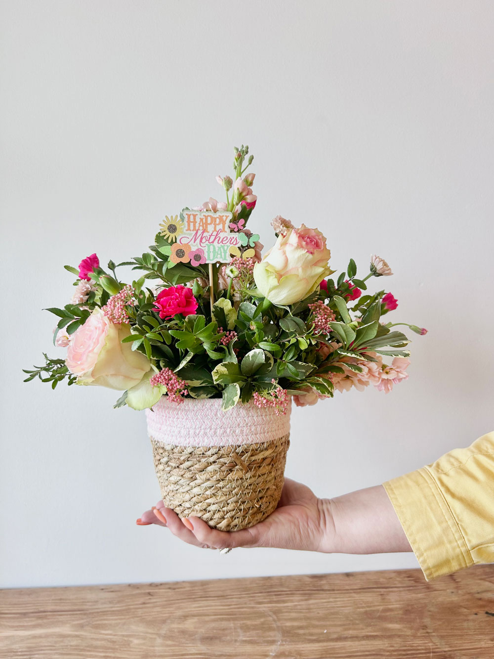Basket Garden Flowers for Mother's Day